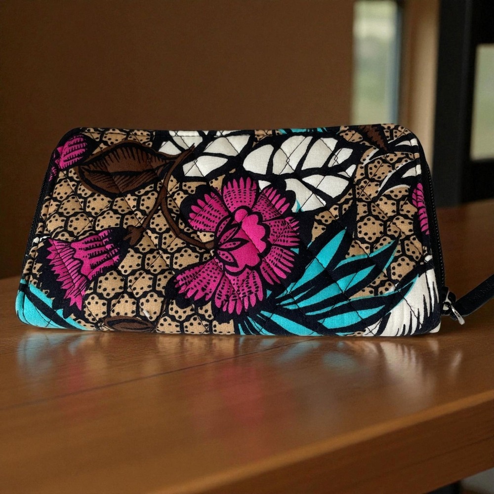 Vera Bradley Zip Around Floral Wallet
